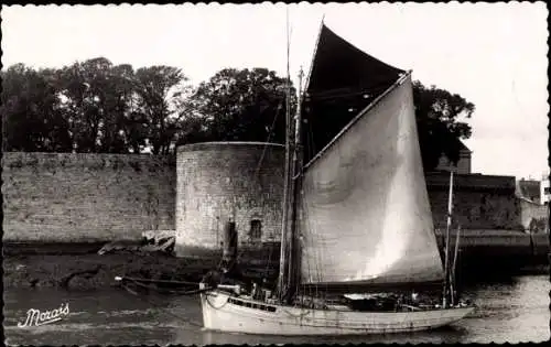 Ak Concarneau Finistère, Passage Lanriec-Kanal