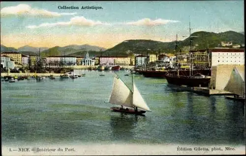Ak Nizza Nizza Alpes Maritimes, Hafen