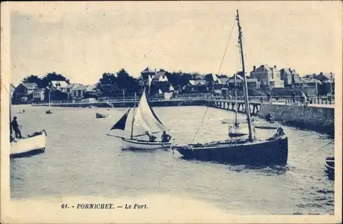 Ak Pornichet Loire Atlantique, Le Port