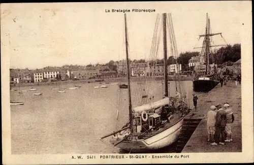 Ak Saint Quay Pornichet Loire Atlantique, Le Port