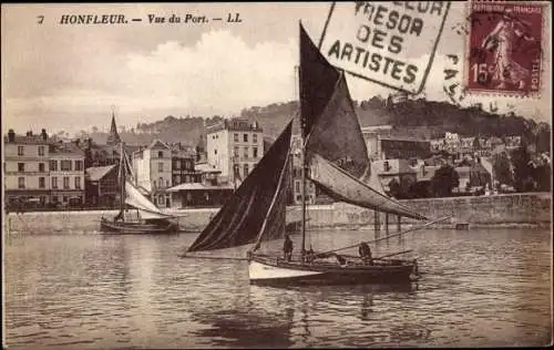 Ak Calvados von Honfleur, Hafen