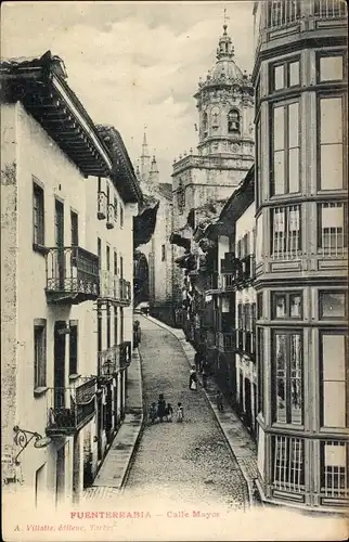 Ak Hondarribia Fuenterrabia Baskenland, Calle Mayor