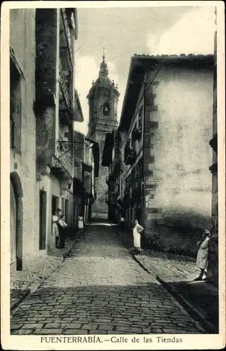 Ak Hondarribia Fuenterrabia Baskenland, Calle de las Tiendas