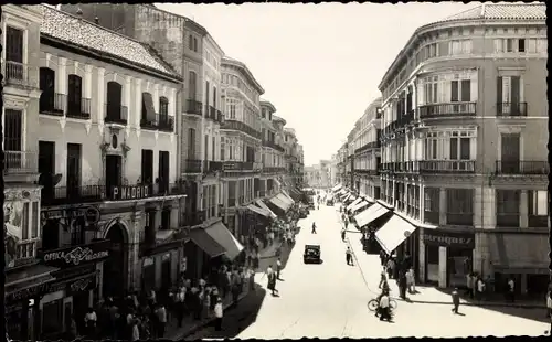 Ak Málaga Andalusien Spanien, Calle Marqués de Larios