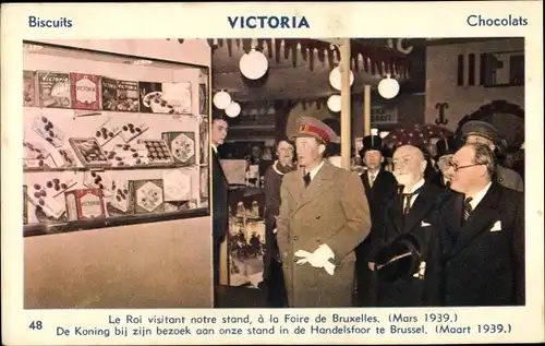 Ak Le Roi besucht unseren Stand auf der Brüsseler Messe, Biscuits Victoria Chocolats