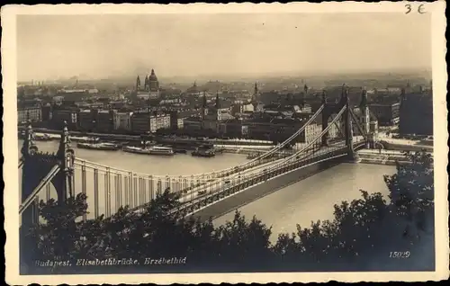 Ak Budapest Ungarn, Elisabethbrücke