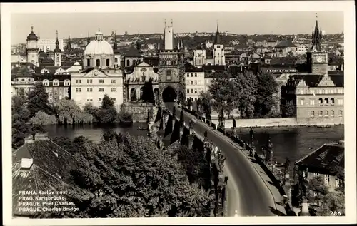 Ak Praha Prag Tschechien, Karlsbrücke