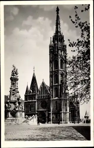 Ak Budapest Ungarn, Krönungs-Kirche, Ofner Burg