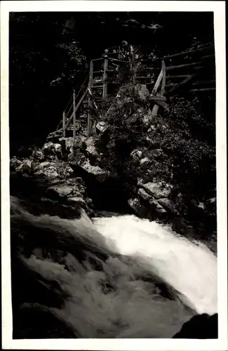 Foto Ak Slowenien, Vintgarklamm, Wasserfall