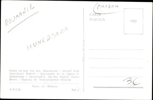 Ak Hunedoara Eisenmarkt Rumänien, Spinnrocken