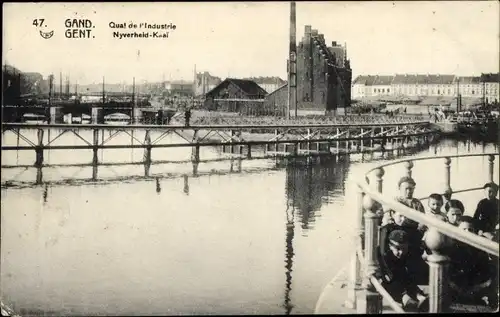 Ak Gand Gent Ostflandern, Quai de l'Industrie