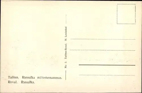 Ak Tallinn Reval Estland, Russalka-Denkmal