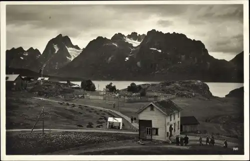 Ak Digermulen Lofoten Norwegen, Hütten, Berge