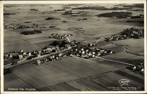 Ak Kvänum Schweden, Luftaufnahme