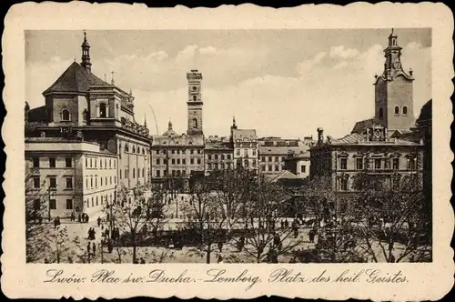 Ak Lwiw Lwów Lemberg Ukraine, Platz des heiligen Geistes
