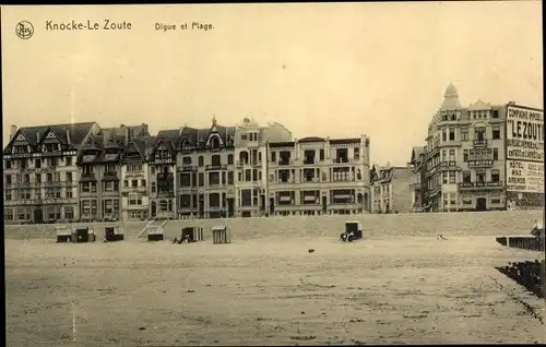 Ak Zoute Knokke Heist Westflandern, Digue et Plage