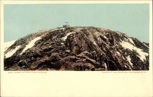 Ak Colorado USA, Gipfel des Pikes Peak