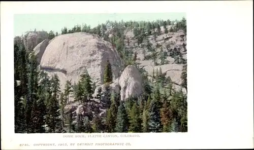 Ak Colorado USA, Dome Rock, Platte Canon