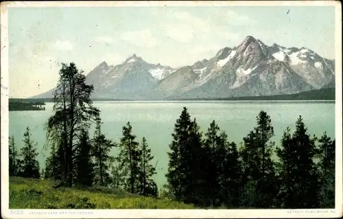 Ak Colorado USA, Jackson Lake und die Tetons