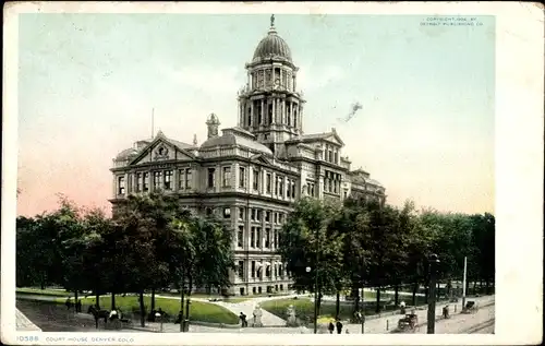 Ak Denver Colorado USA, Gerichtsgebäude