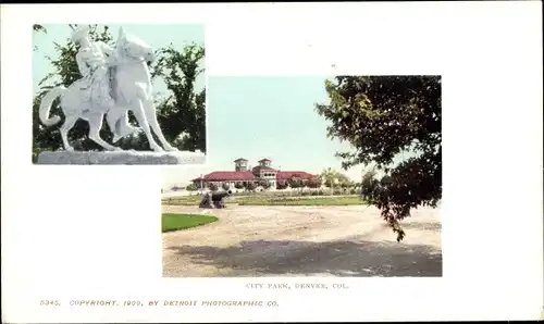 Ak Denver Colorado USA, Stadtpark