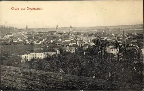 Ak Deggendorf im Bayerischen Wald Niederbayern, Panorama