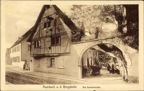 Ak Auerbach Bensheim an der Bergstraße Hessen, Dorfschmiede