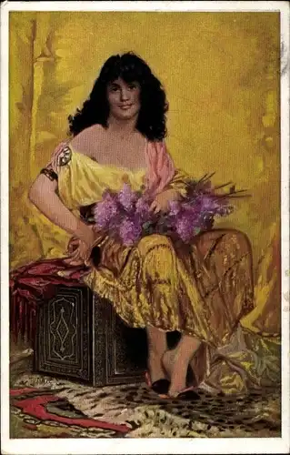 Künstler Ak Zigeunerblut, Frauenportrait