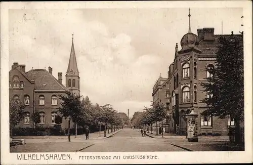 Ak Wilhelmshaven, Peterstraße, Christuskirche