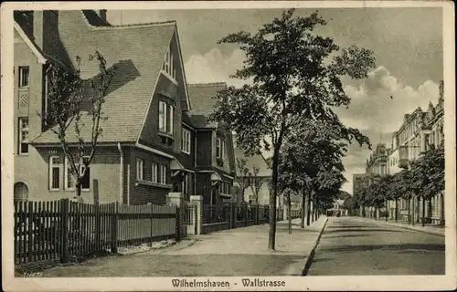 Ak Wilhelmshaven an der Nordsee, Wallstraße