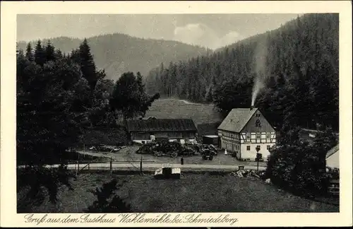 Ak Schmiedeberg Dippoldiswalde im Erzgebirge, Gasthaus Wahlsmühle