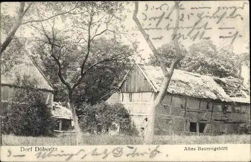 Ak Dorf Döberitz im Havelland, Altes Bauerngehöft