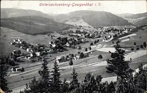 Ak Untersachsenberg Sachsenberg Georgenthal Klingenthal im Vogtland Sachsen, Panorama