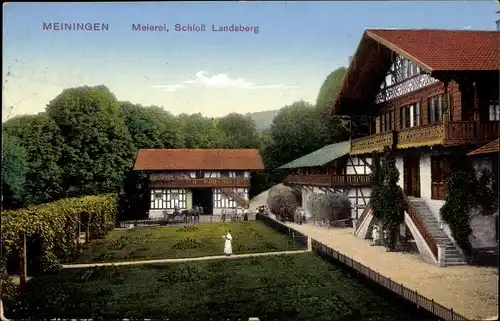Ak Meiningen in Thüringen, Meierei, Schloss Landsberg