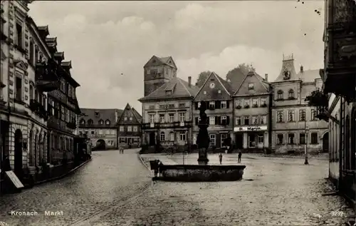 Ak Kronach in Oberfranken, Markt