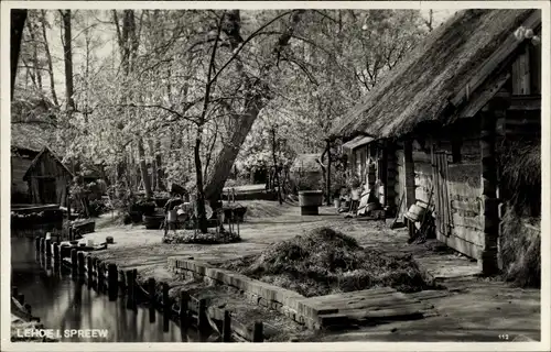 Foto Ak Lehde Lübbenau im Spreewald, Gehöft