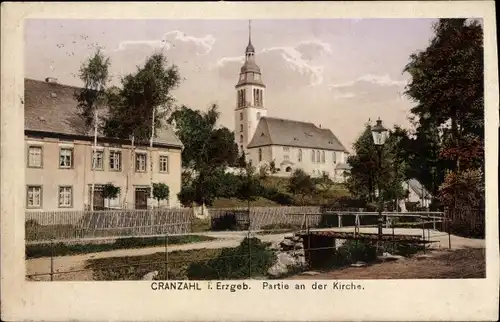 Ak Cranzahl Sehmatal im Erzgebirge, Kirche