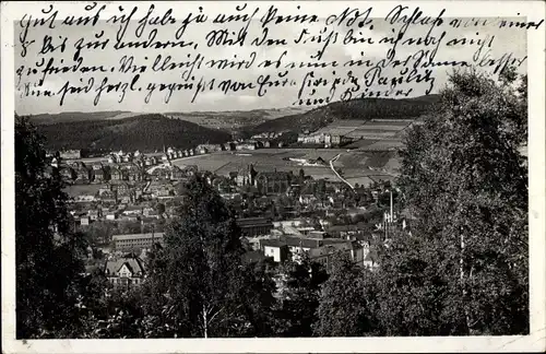 Ak Aue im Erzgebirge Sachsen, Teilansicht