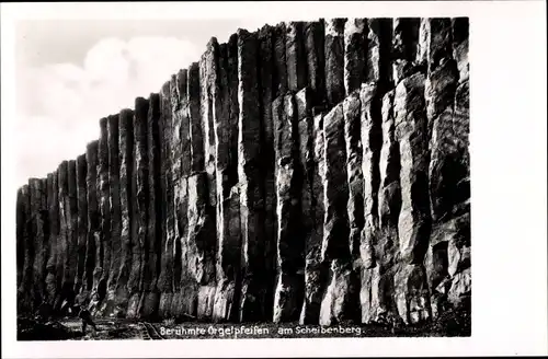 Ak Scheibenberg Sachsen, Orgelpfeifen, Felsformation