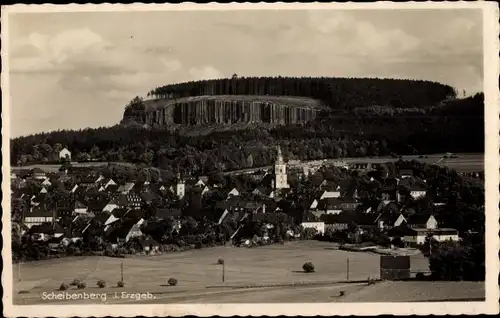 Ak Scheibenberg im Erzgebirge Sachsen, Panorama, Orgelpfeifen