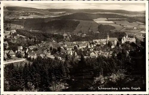 Ak Schwarzenberg im Erzgebirge Sachsen, Panorama