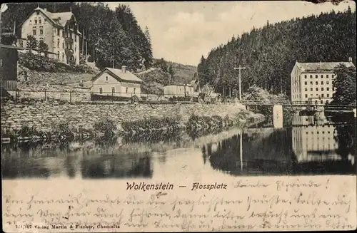 Ak Wolkenstein im Erzgebirge, Floßplatz