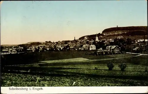 Ak Scheibenberg im Erzgebirge, Panorama