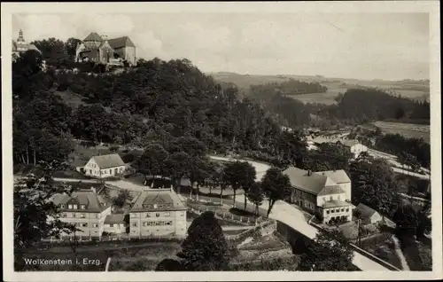 Ak Wolkenstein im Erzgebirge, Teilansicht