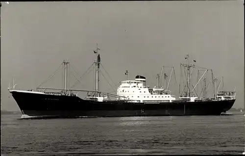 Foto Frachtschiff MS Wiesbaden, HAPAG, 1964