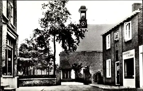 Ak Almkerk Nordbrabant Niederlande, N. H. Kirche, Bäckerei