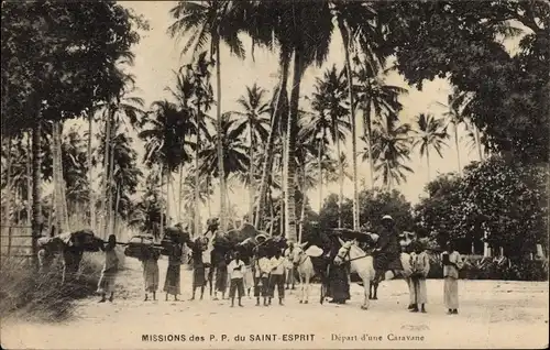 Ak Mission der Väter des Heiligen Geistes, Aufbruch einer Karawane