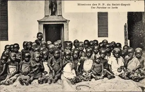 Ak Mission der Väter des Heiligen Geistes, eine aufstrebende Gemeinde, afrikanische Kinder