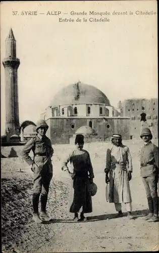 Ak Aleppo Syrien, Große Moschee, Minarett, Zitadelle