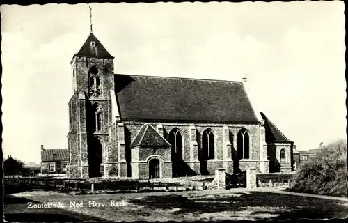 Ak Zoutelande Veere Zeeland Niederlande, Kirche